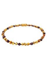 remarkable little Baltic sea amber teething baby necklace 